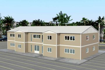 576 m² Előregyártott Kórház