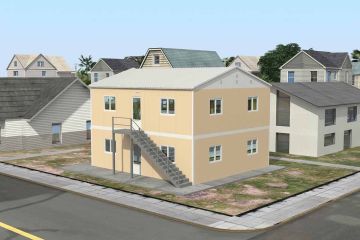 136 m² Előgyártott Etkezde Epület