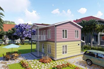 128 m² Acélvázas ház